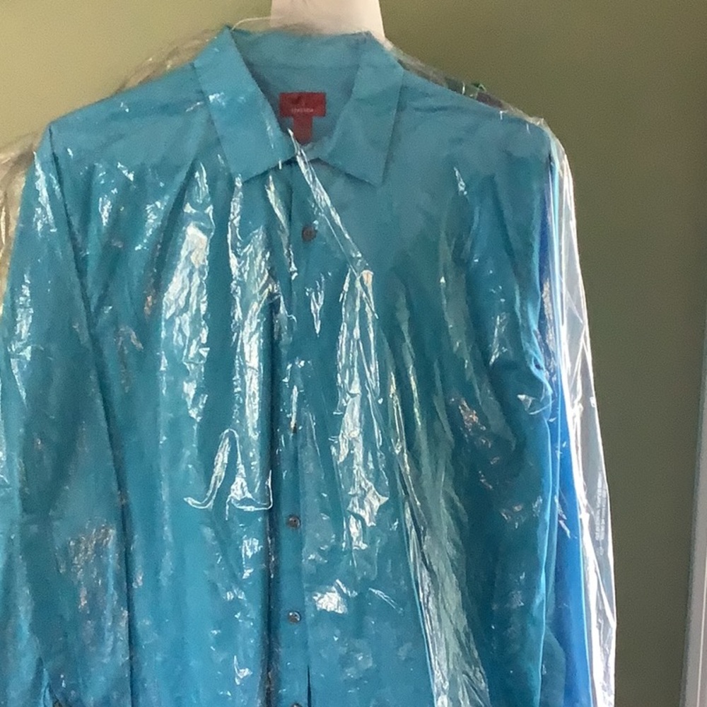 Mans dress shirt dry cleaned ;